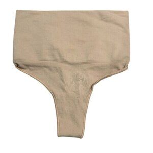 SKIMS L/XL Seamless Sculpt Mid Waist Thong Clay Beige Shapewear NWOT MSRP $34